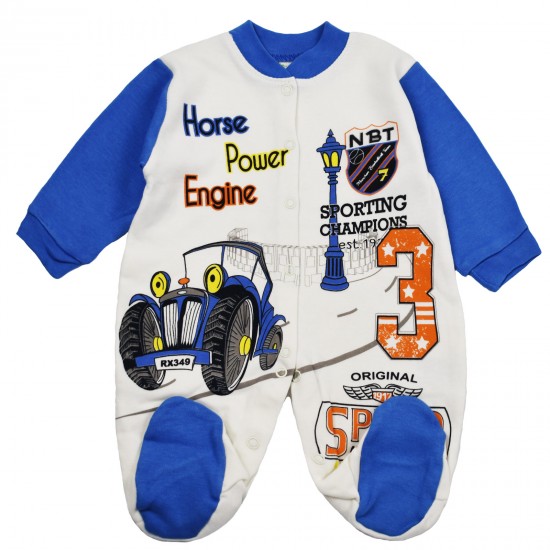 Комбинезон (чоловечек) с машинкой 008 синий