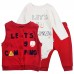 Комплект (боди,жилет,штаны) Baby HI 504 красный