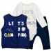 Комплект (боди,жилет,штаны) Baby HI 504 синий