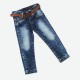 Джинсы ARMANI JEANS 50 синие с ремнём и стразами Джинсы ARMANI JEANS 50 синие с ремнём и стразами