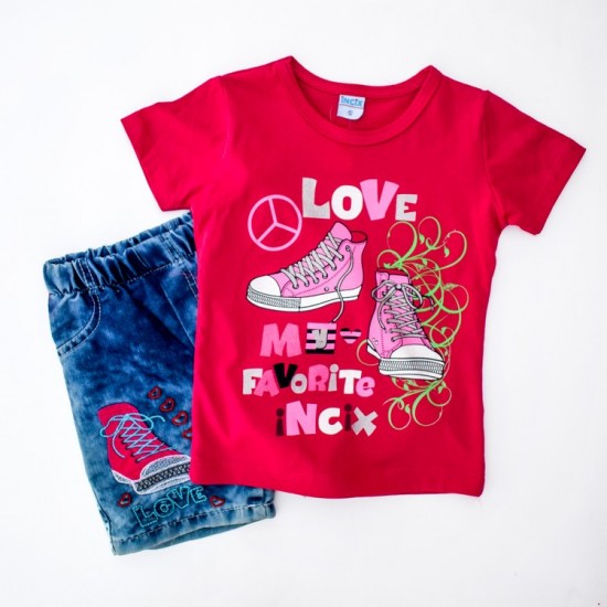 Шорты и футболка Baby bee insix girls 084 розовые