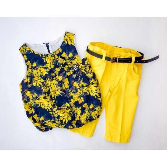 Костюм майка и штаны Baby bee Ecco Girls 1774 желтый