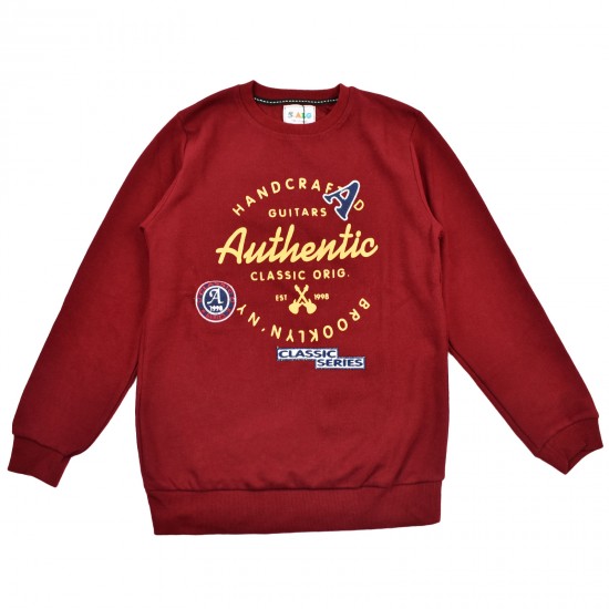 Свитшот Authentik 48586 бордовый