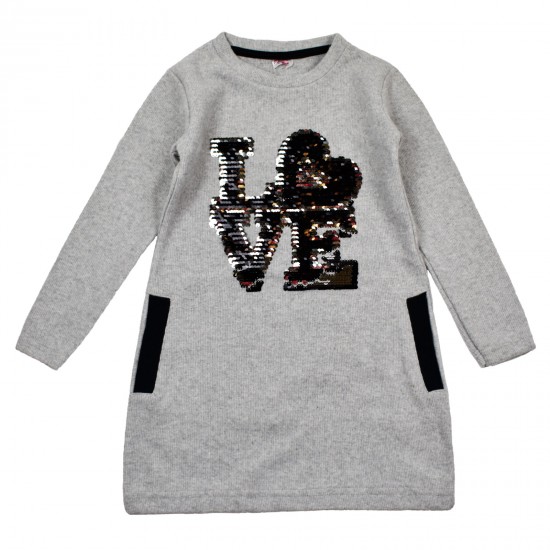 Платье Love 655 серое